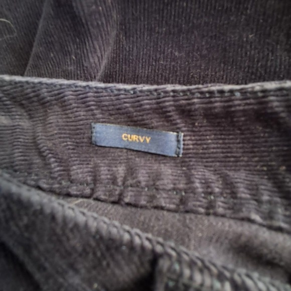 TALBOTS 10P Petite Curvy Fit Fine Wale Corduroy Pants Navy Blue Bootcut Classic - Picture 8 of 9